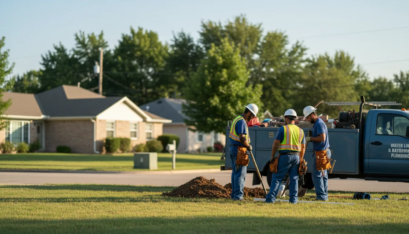 Residential water line and bathroom plumbing service in Weems, VA